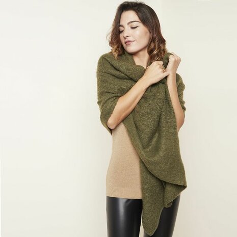 Warme dames sjaal Comfy Winter|Zwart effen shawl