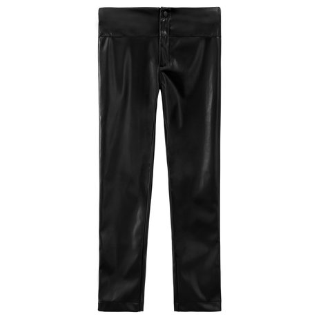 Musthave lederlook broek Cool|Knoopsluiting|Driekwart model