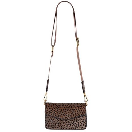 Shoulder bag Jungle Spots|Furry leopard print|Small women's bag