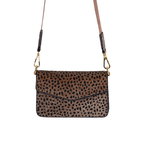 Shoulder bag Jungle Spots|Furry leopard print|Small women's bag