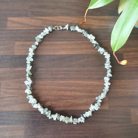 Rutile quartz split necklace|crystal jewellery