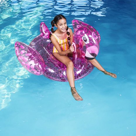 Inflatable Flamingo|Opblaasfiguur|Waterspeelgoed|Neon Panterprint roze