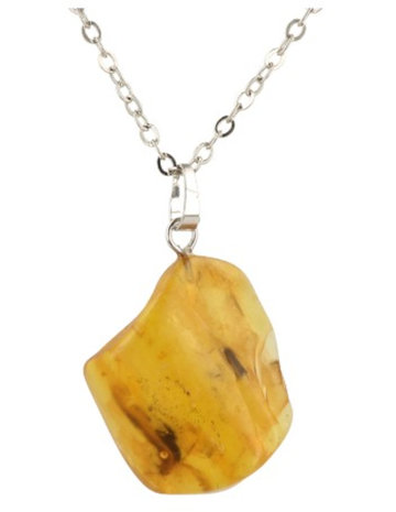 Gemstone pendant Amber|ca. 2cm long|hardened resin pine tree