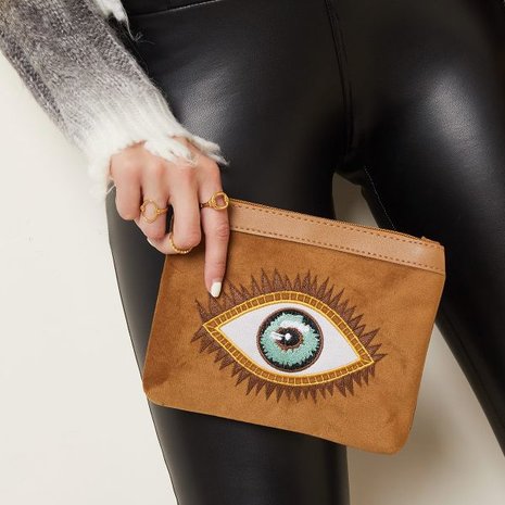 Bruine portemonnee Eye Candy|Clutch handtas