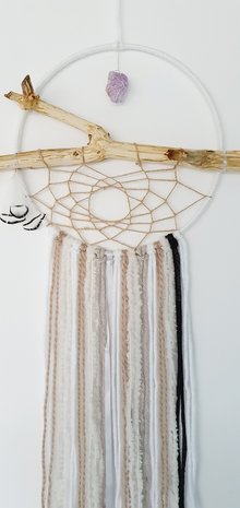 Dreamcatcher Powerful You|Amethyst Crystal|Handmade 25cm