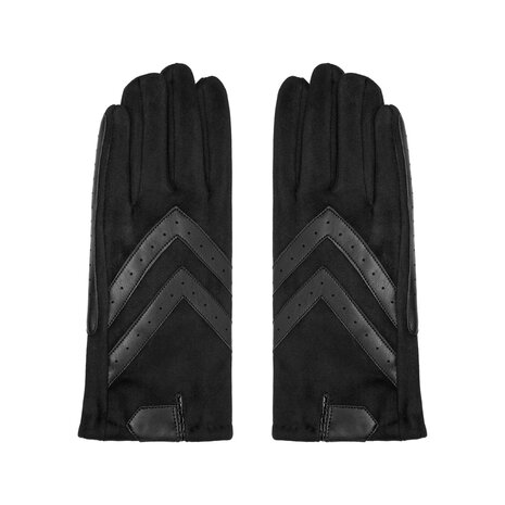 Zachte dames handschoenen Scotland|Zwart lederlook