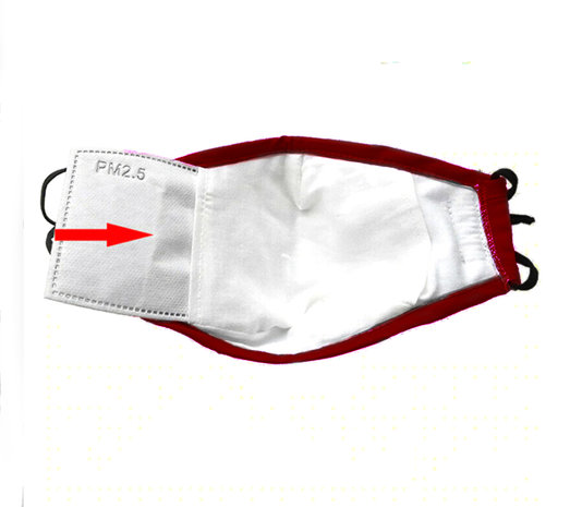 Rood kinder mondmasker Stylish|Katoen mondkapje|Wasbaar|Excl. filters