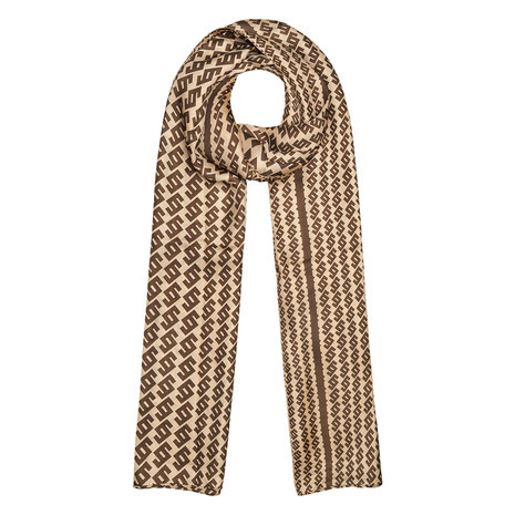 Beige bruine dames sjaal Pattern|Satijnen dames sjaal