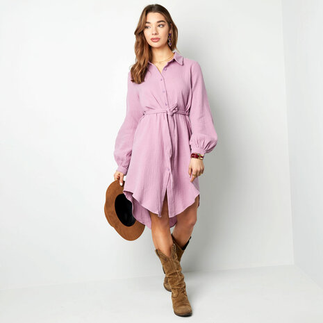 Musthave dress Love|Lilac purple|100% cotton