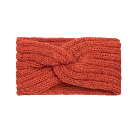 Hoofdband Winter Knot|Oranje|Gebreide haarband