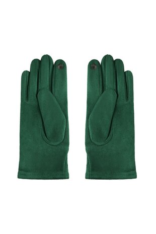 Green warm winter gloves Chains