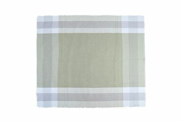 Dames sjaal Sweet Blocks|Vierkante sjaal groen grijs