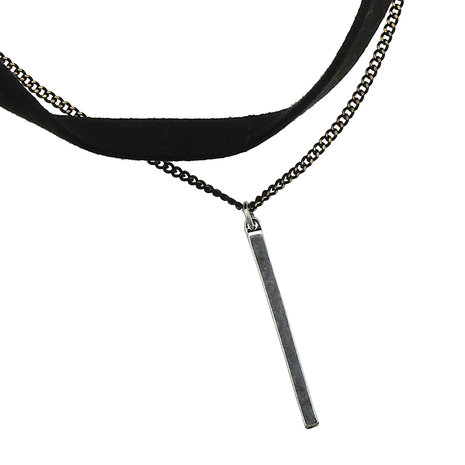 Scarfz Choker ketting staaf detail bedel staafje