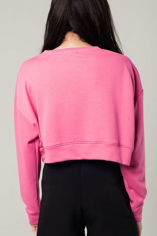 Scarfz roze sweatshirt embroidery roos achterkant