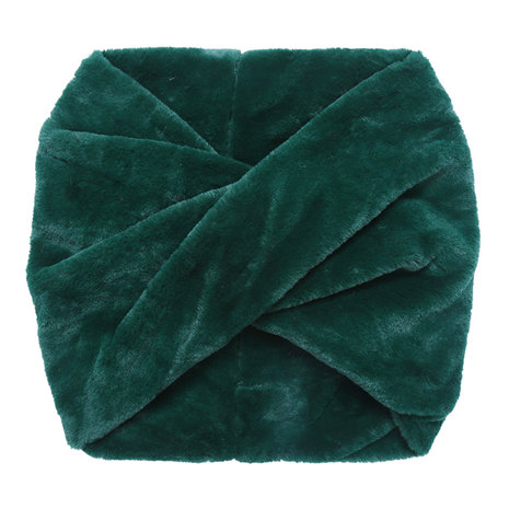 Scarfz groen nepbont sjaal faux fur scarf tube col green