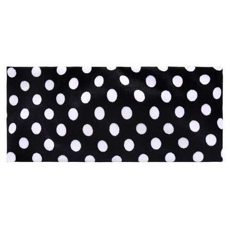 Haarband Velvet Dots|Zwart wit stippen|Knot|Fluweel