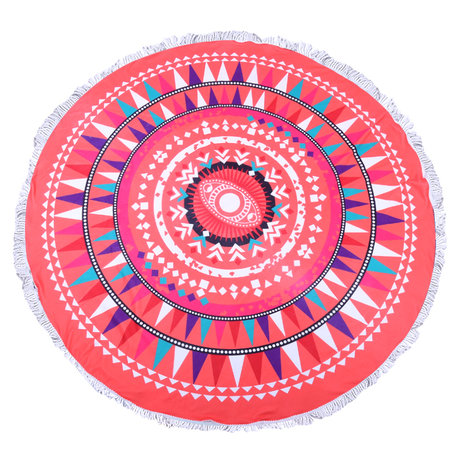 Scarfz roundie beach towel happy