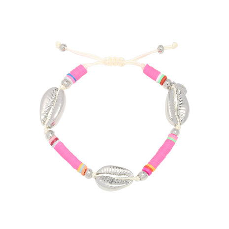 Scarfz surf armband surfing shell roze pink bracelet