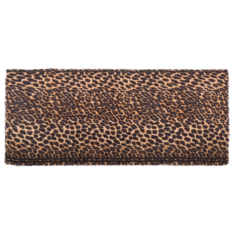 Lange dames sjaal Wild at Heart|Zwart bruin|Extra zacht|Luipaardprint