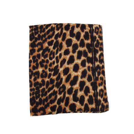 Lange dames sjaal Wild at Heart|Zwart bruin|Extra zacht|Luipaardprint
