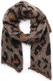 Warme dames sjaal Leopard Love|Lange dames shawl|Extra dikke kwaliteit|Luipaard Leopard|Bruin Zwart|Franjes_